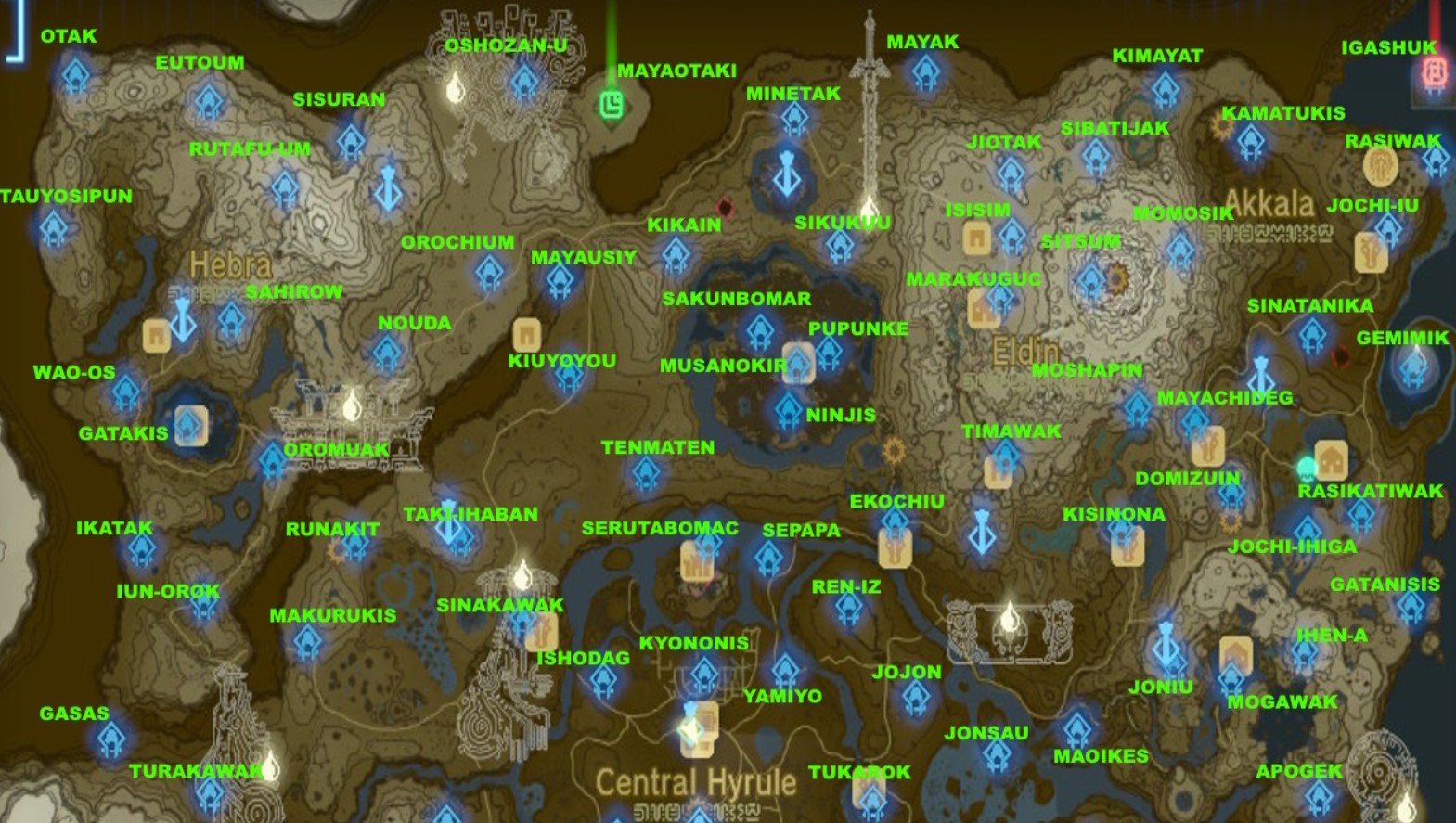 Zelda Holes Of The Empire All 152 Shrine Areas And Chart Guide 1
